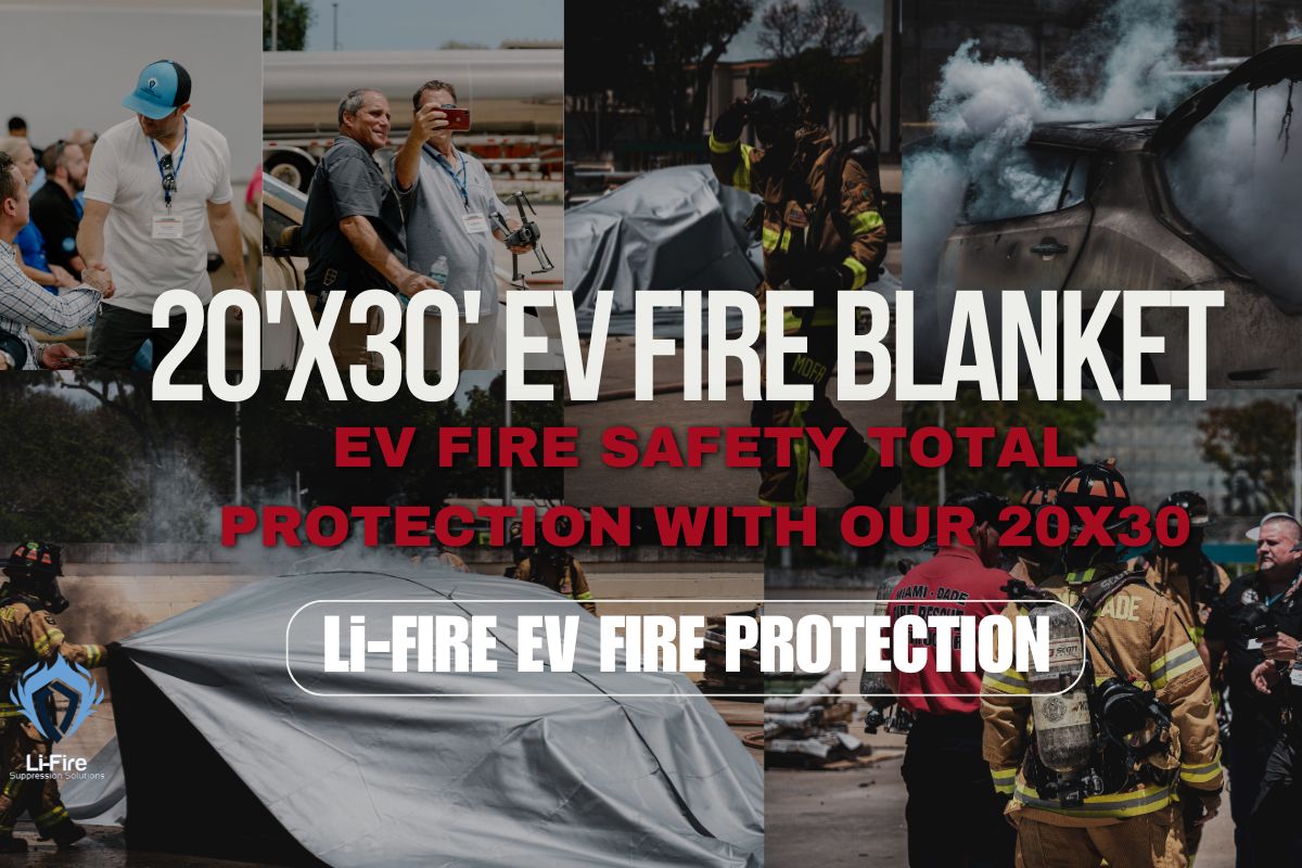 The BEST EV Fire Safety Solution: The 20x30 Li-Fire EV Car Blanket